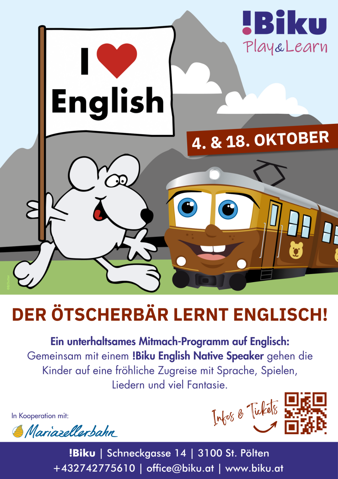 Der Ötscherbär lernt Englisch!